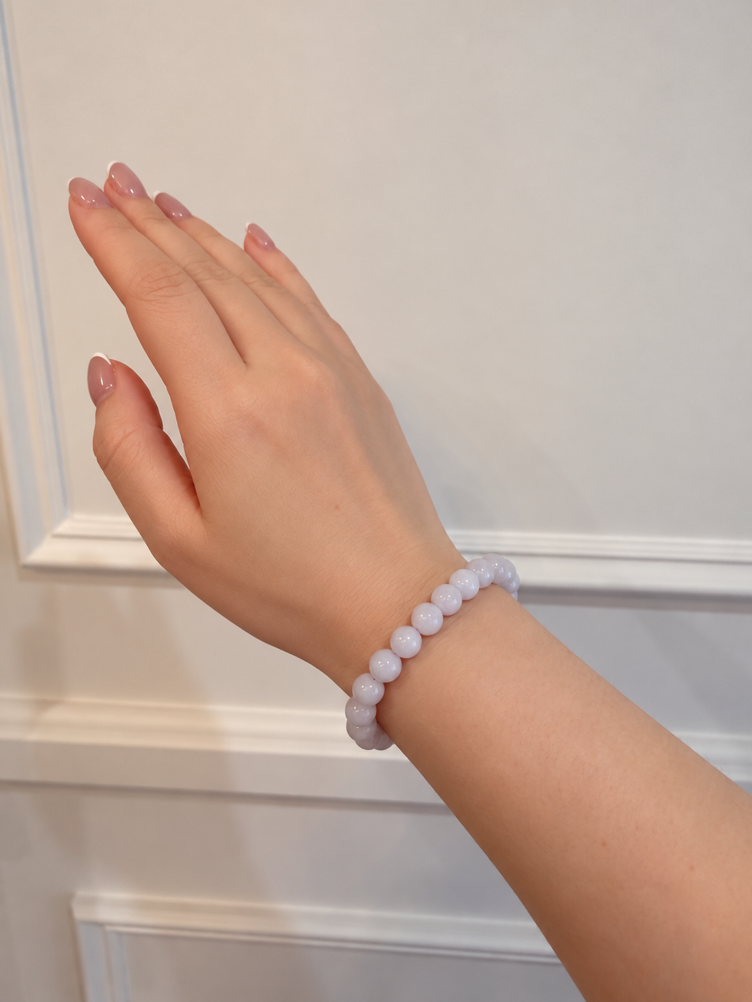 Jadeite Bead Bracelet — Lavender