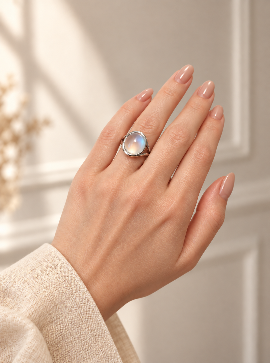 Fine Sculpted Oval Ring