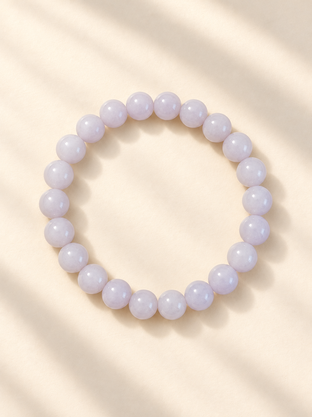Jadeite Bead Bracelet — Lavender